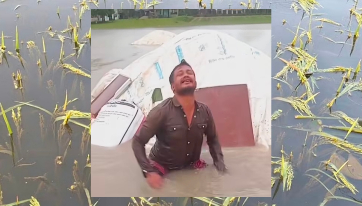 চোখের সামনে ডুবে যাচ্ছে ধান, কৃষকদের হাহাকার